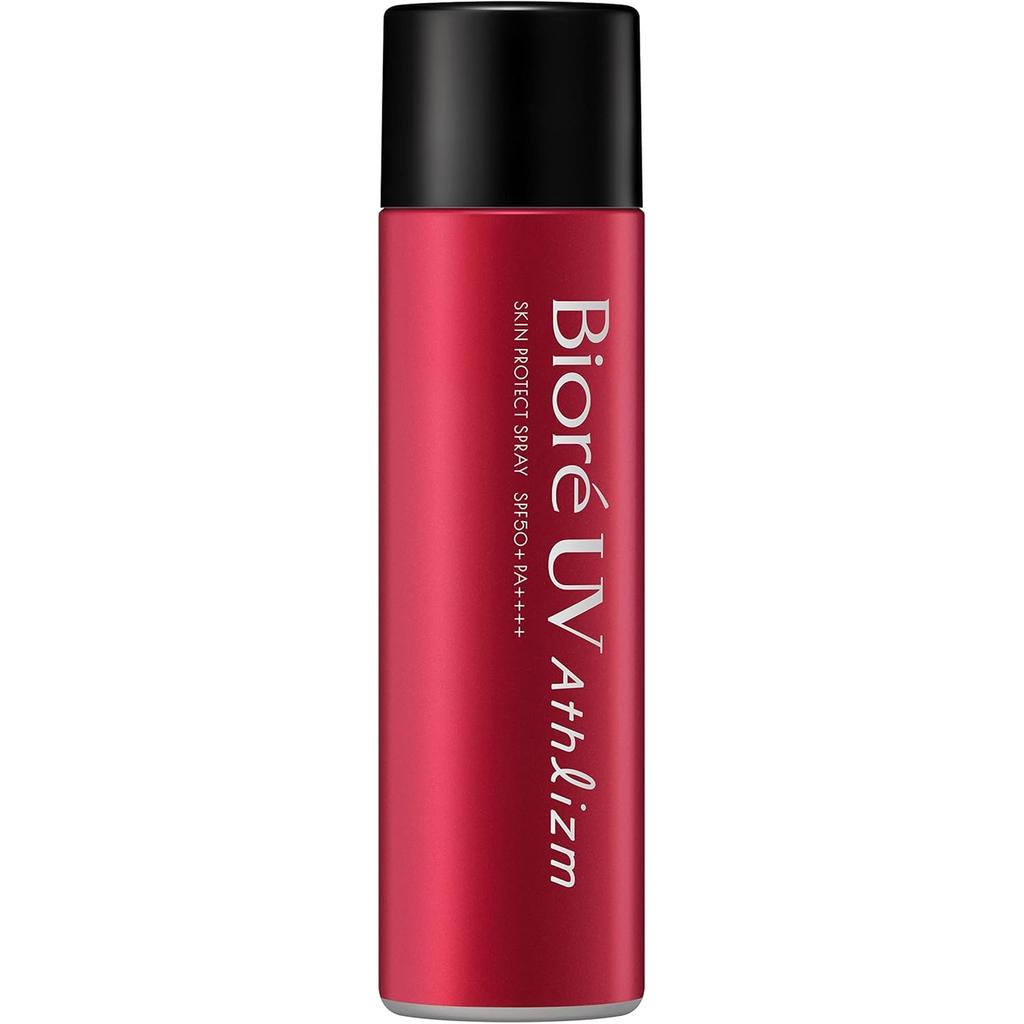 Biore UV Athlizm Защитный спрей от солнца для кожи 90 г УФ-спрей, устойчивый к суровым условиям, SPF50+ / PA++++ прозрачный, плотно прилегающий 40℃
