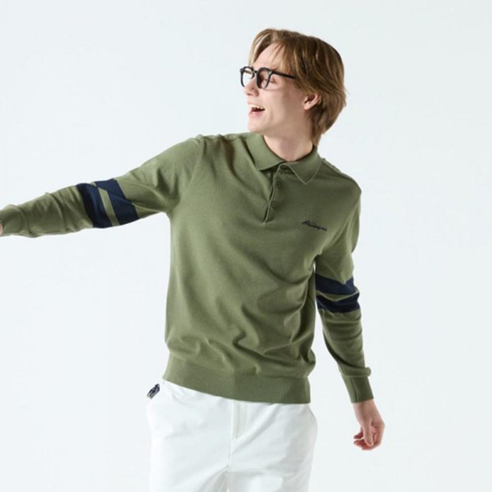 MunSingwear Men S KniT Long Sleeve T ShirT Khaki mq121mSw13