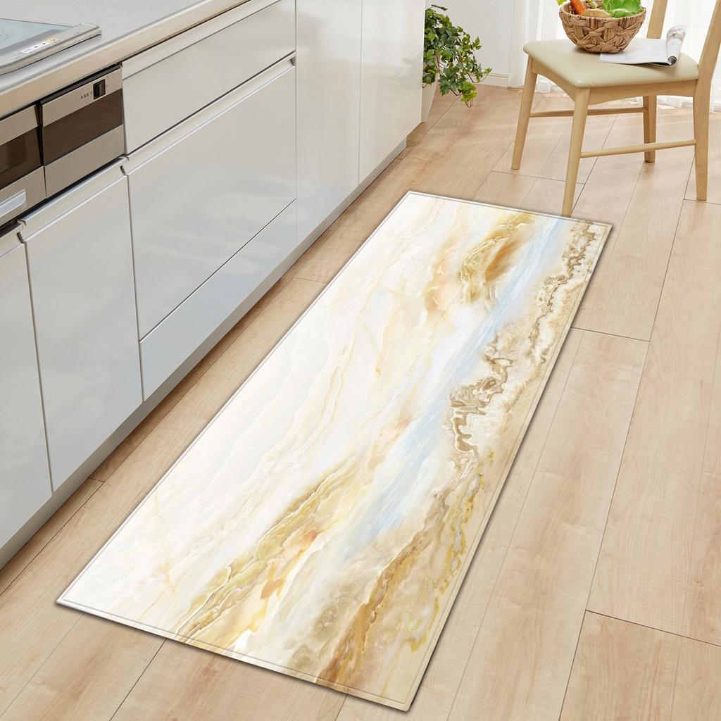 Мраморный Ковер Длинный Напольный Коврик Тема Каменного Узора Придверный Коврик
