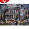 5D Diamond Painting House Full Square Round Handicraft Diamond Embroidery Halloween Rhinestone Kit Home Decoration