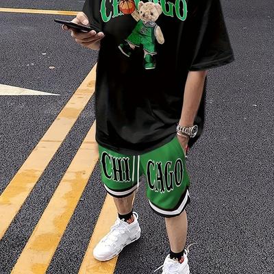 Комплект мужских футболок в идеальном повседневном уличном стиле с короткими рукавами включает в себя 2 базовых стильных и легких летних комплекта.