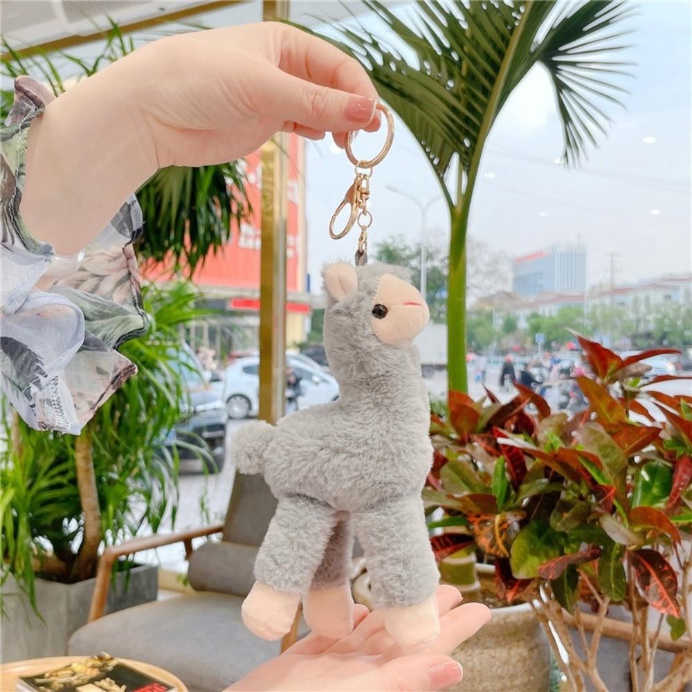 Cute Alpaca Bag Charm Mini Alpaca Plush Pendant New Alpaca Plush Keychain for Women