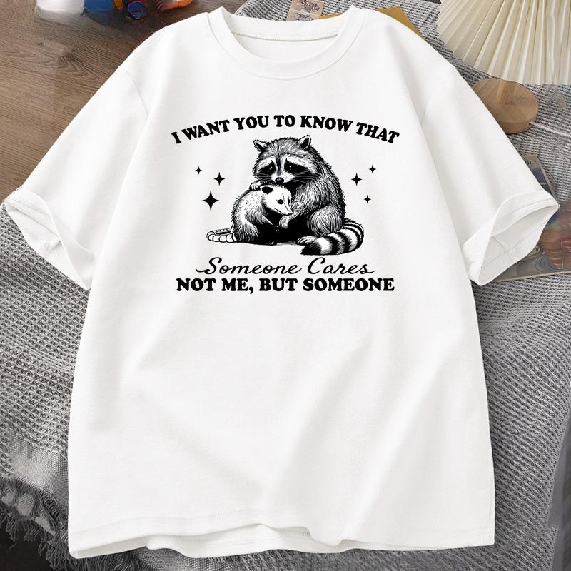 Humorous Raccoon Tshirt Harajuku Animal Lovers Casual Wear T Shirt Unisex Women Breathable Tops Fashion Tshirt Tee Unisex Clothing
