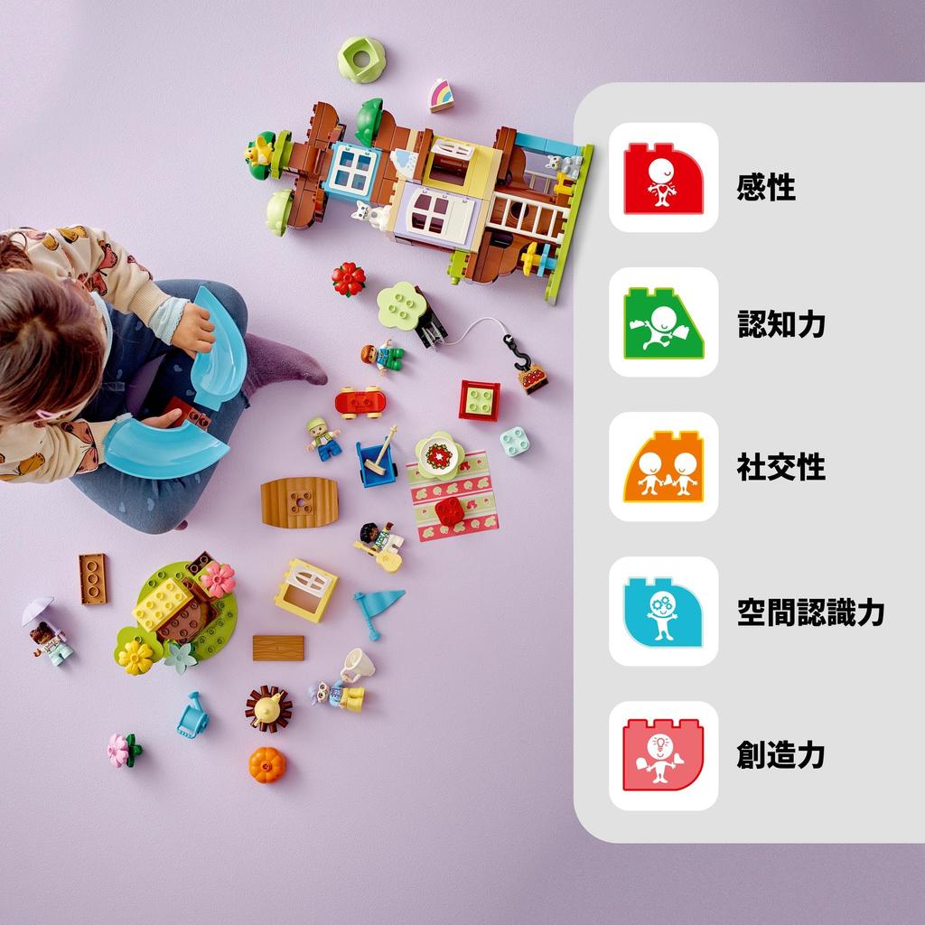 LEGO Duplo Duplo Town 3in1 Игрушка-домик на дереве Подарок на день рождения Обучающий блок Рождество Мальчики Девочки Дети 1 и 1 год 2 года 6 лет