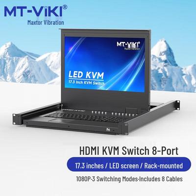 MT-viki 8-портовый HDMI KVM-переключатель со 17-дюймовым светодиодным дисплеем