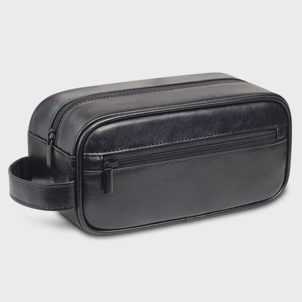 Мужская дорожная косметичка и туалетные принадлежности из искусственной кожи