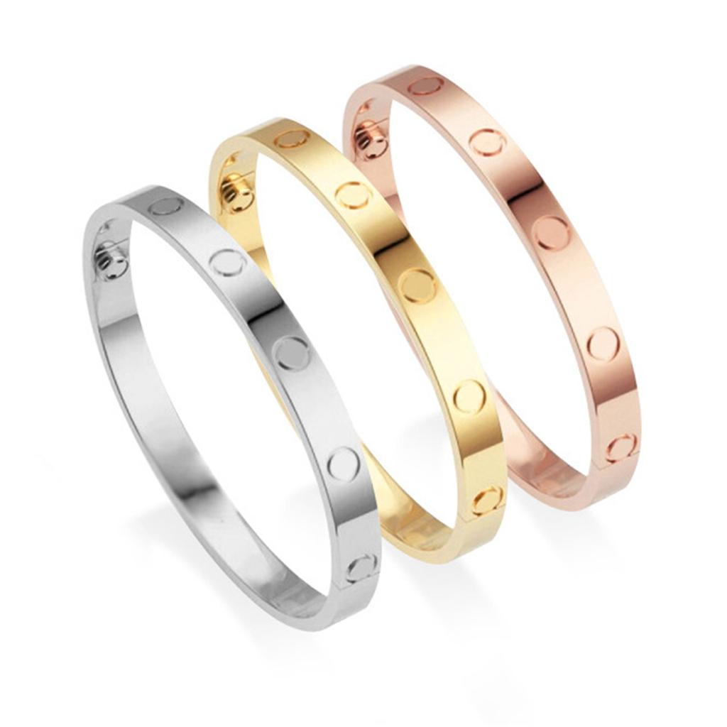 Браслет серии Love, браслет с винтовым дизайном, шарнир, ювелирные изделия из нержавеющей стали