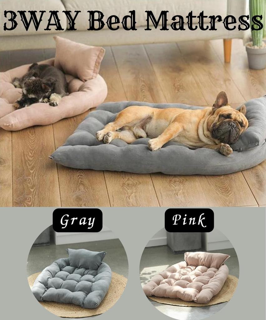 washable pet bed for convenient chin rest suitable for small and use Fluffy, dogs, 3-way cushion, cute, all-season bed, pillow, medium-sized dogs,