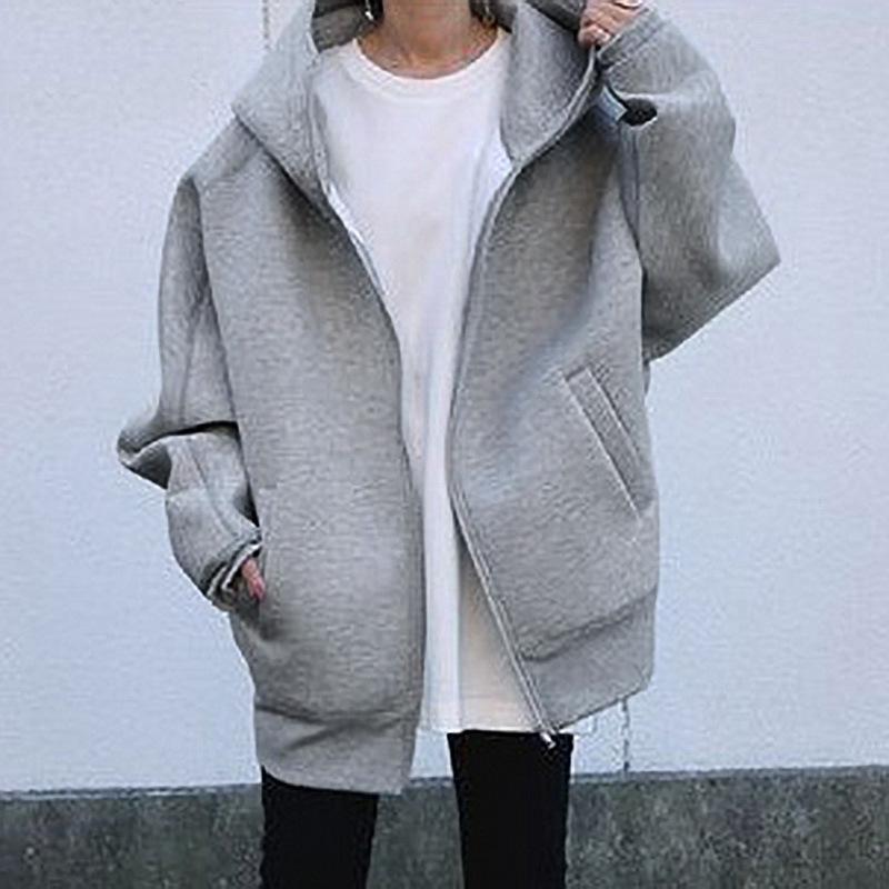 2023 European & American Streetwear: Autumn/Winter Loose Fit Velvet Zip-Up Hoodie
