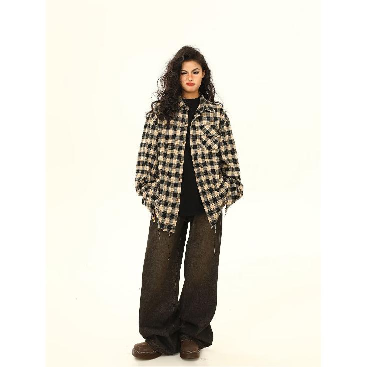 Рубашка с длинным рукавом с буквенным принтом 2024 года в японском стиле в стиле Гонконга, свободная рубашка для мальчиков, летнее модное универсальное повседневное пальто