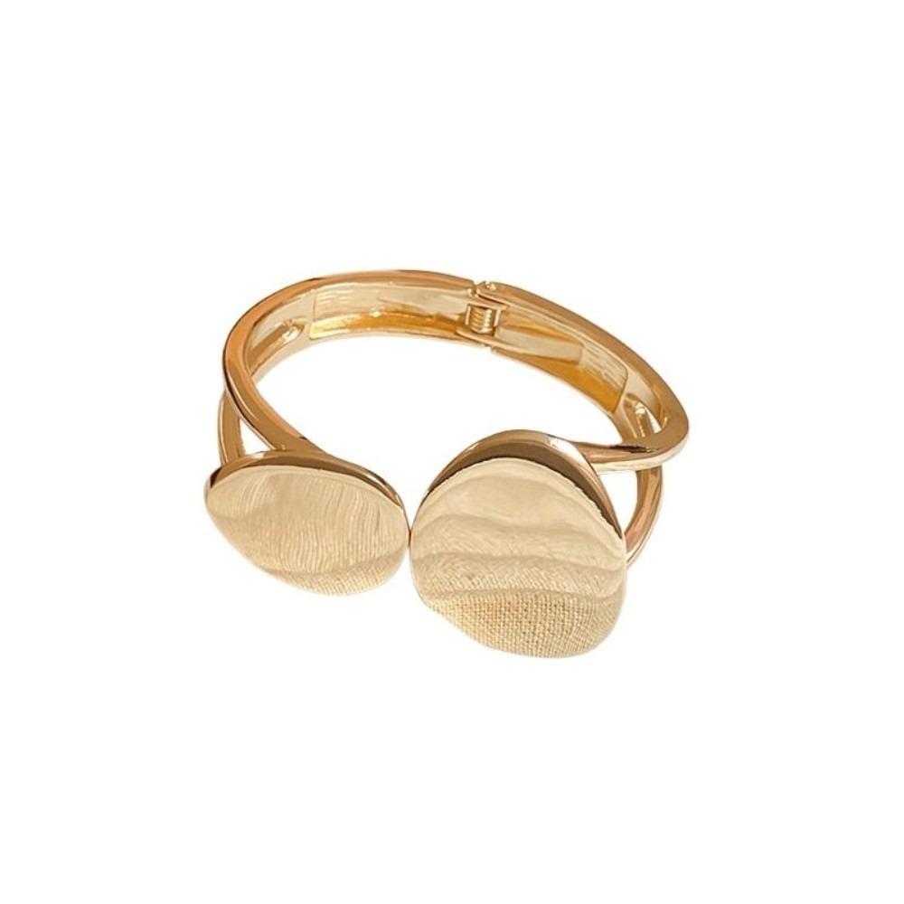 Vintage Exaggerated Punk Bangle Smooth Metal Geometric Bangle Daily Metal Bracelet Party Jewelry