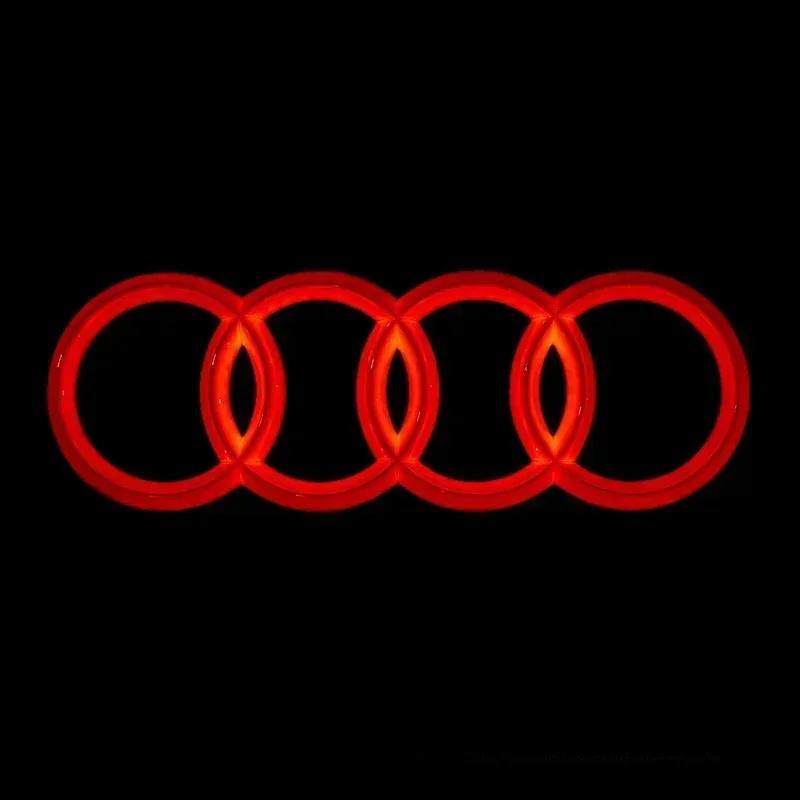 For 22z C8for 22z 273/285mm LED Car Front Grille Dynamic Streamer Emblem Rear Trunk Badge Sticker A6 A3 A4 A6L A5 A7 Q3 Q5 Q7 Q8