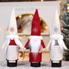 2Pcs Kawaii Christmas Wine Bottle Cover Santa Christmas Gnome Wine Cap Living Room
