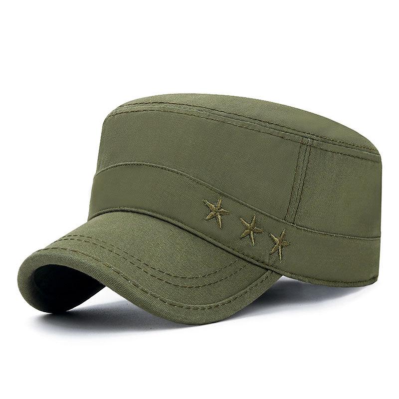 Cotton Military Caps for Men Hat Spring Autumn Embroidery Outdoor Flat Cap Trucker Snapback Baseball Cap Visors Hat Four Seasons