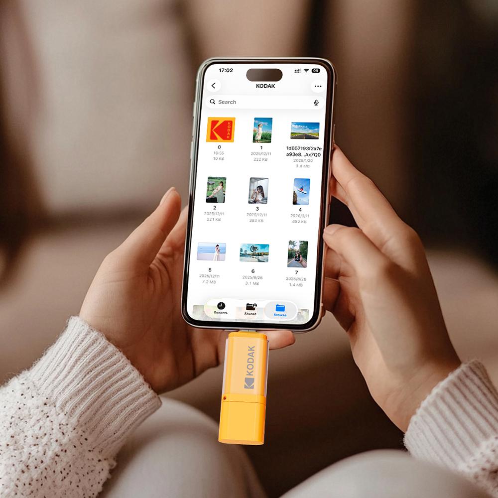 Kodak USB 3.2 флеш-накопитель K200 с двойным интерфейсом Type‑C и USB‑A, OTG, с матовым покрытием, 32 ГБ/64 ГБ/128 ГБ/256 ГБ для ПК, телефона, планшета, автомобиля