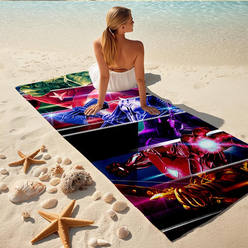 1Pc Avengers Infinity War Poster Beach Towel, Quick Dry, Multi-Use for Beach Pool Gym Yoga Home Travel, Christmas, Halloween, Xmas Gift M928655