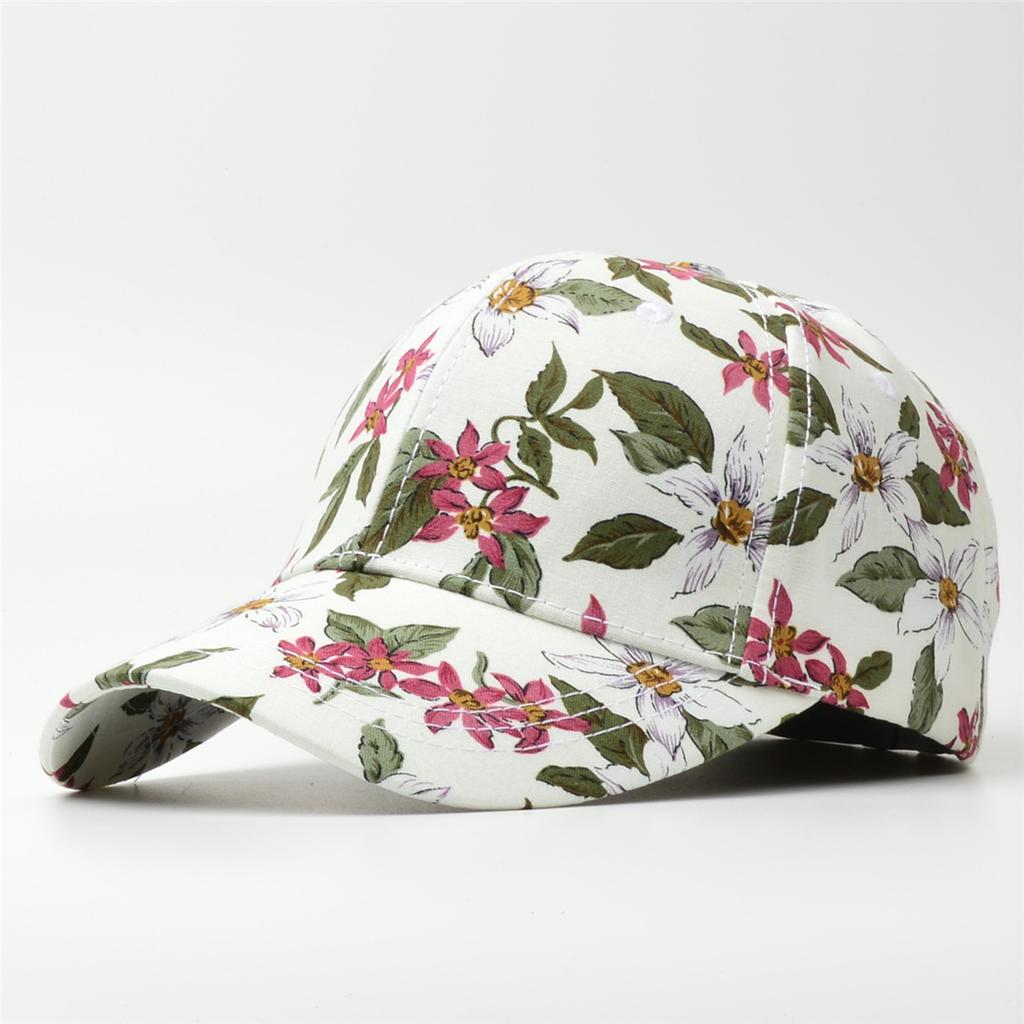Northwood Women's Summer Sunscreen Flower Baseball Cap Print Hat Hard Top Baseball Cap for Women