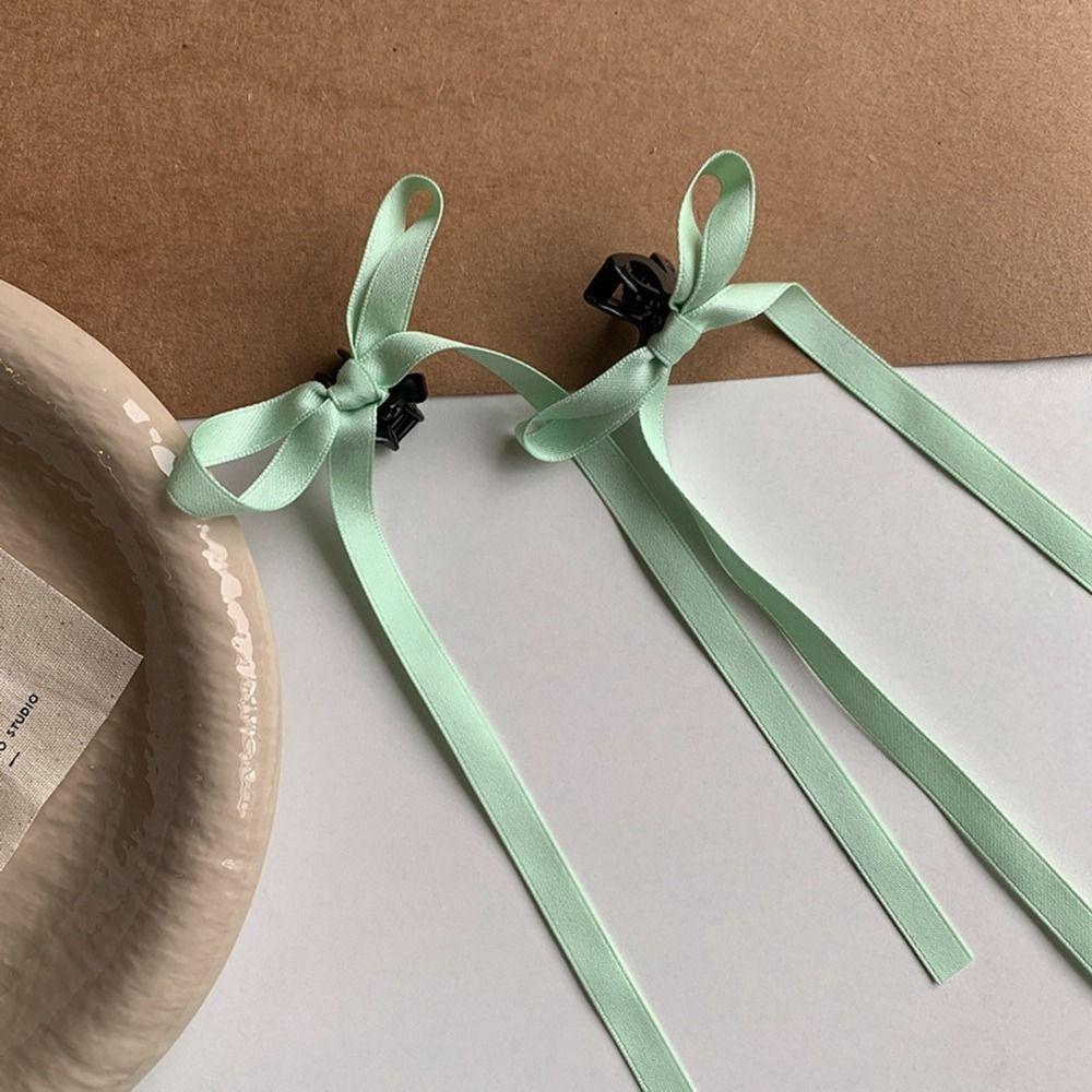 Hair Tool Ribbon Korean Style Headwear Balletcore Bow Hairpin Girl Hair Clip Small Hair Claw