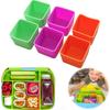 Силиконовый ланч-бокс, пригодный для использования в микроволновой печи, квадратный, для заправки салата, артефакт, ланч-бокс для детей