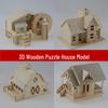 3D Wooden DIY Log Cabin Model - Creative Handmade Villa Puzzle for Adults