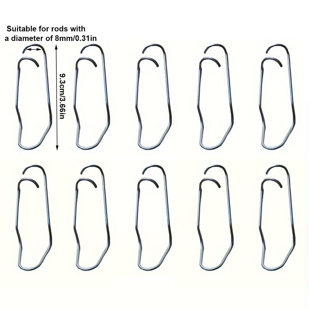 10pcs, Garden Climbing Vine Covered Plastic Steel Pipe Fittings Fixed Buckle Support Pillar Connection Buckle Spring Buckle Home Planting Wire Buckle