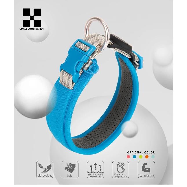 Personalized AirTag Dog Collar Adjustable Nylon Reflective Padded Pet Dog Collar for Small Medium Large Dog Accessories