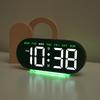 Цифровой будильник с подсветкой настроения, 2 будильника, функция повтора, настольные часы, 4 уровня яркости, USB-выход для зарядки, 12/24-часовой светодиодный дисплей