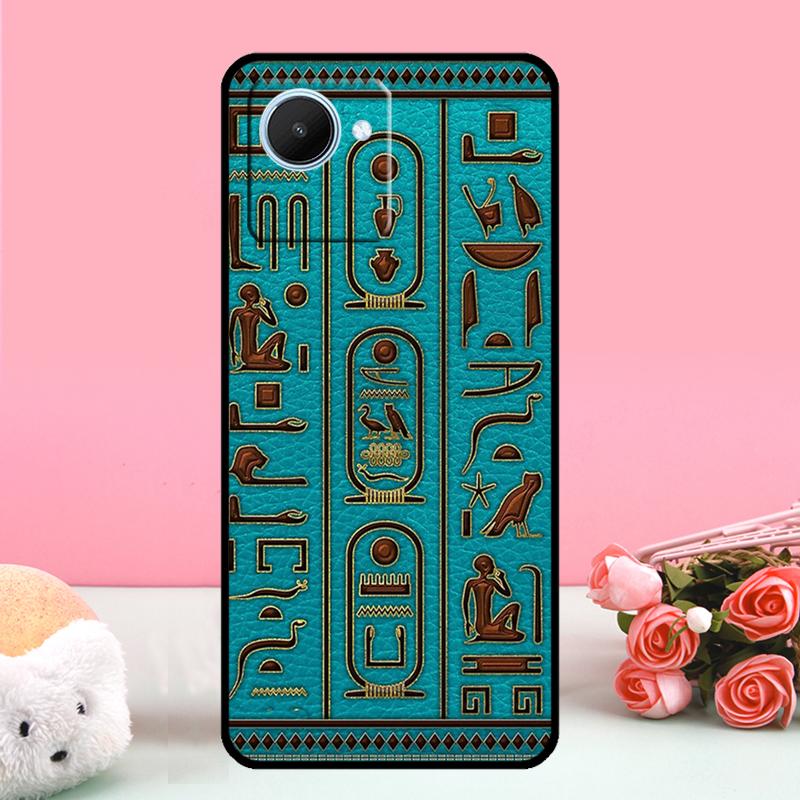Sacred Eye of Horus Egypt Fresco For Realme 9 10 11 12 Pro Plus GT Neo 5 GT3 C11 C30 C31 C33 C35 C25s C21Y C51 C55 C53 Case