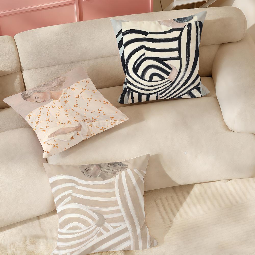 Линейный рисунок S-софия Линд Наволочка Применимое пространство Для гостевых комнат Интерьеры Автомобили Офис Украшение дома