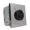 Промышленный электрический розетный установочный комплект 30А NEMA 10 30R с распределительной коробкой и сдвижной крышкой для использования при электромонтаже