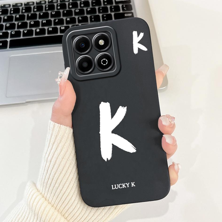 Чехол для Honor X6a X6b JDY-LX1 JDY-LX2 WDY-LX1 WDY-LX2 Ударопрочный чехол Милые буквы Мягкий силикон Матовые чехлы Для HonorX6b Чехол