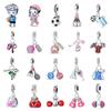 DIY Jewelry Bracelet Accessories Sports Fitness Dumbbells Football Basketball Baseball Charm Charm Charm Beads 925 Silver 2026