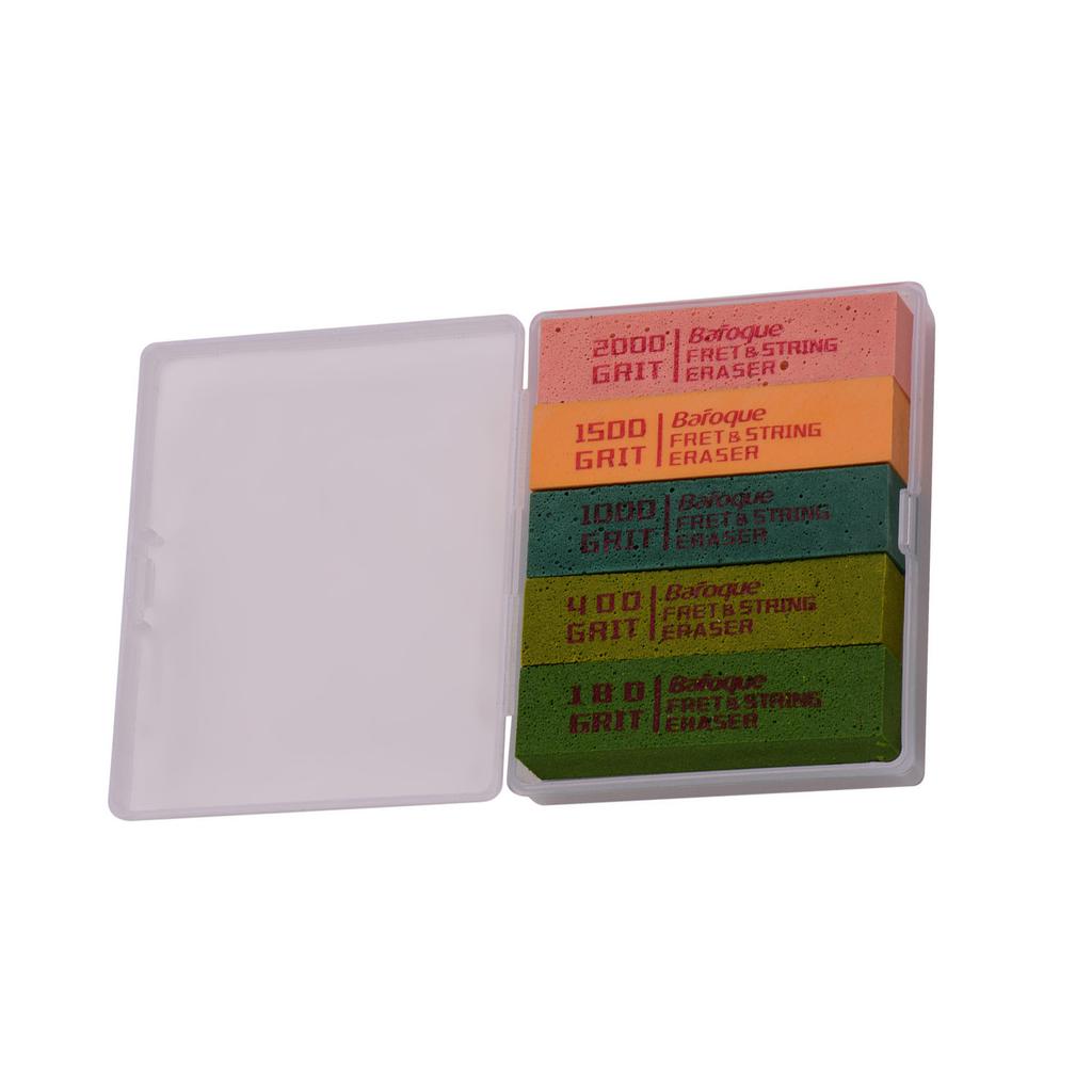 Полировальные ластики для ладов гитары Абразивные резиновые блоки с зернистостью 180, 400, 1000, 1500 и 2000 для