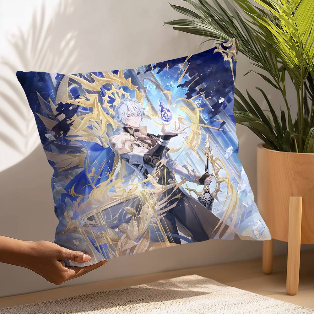 Видеоигра Phainon Honkai S-Star Rail Наволочка Плюшевая ткань Мягкая наволочка Двусторонняя печать Наволочка для подушки Бытовые подарки