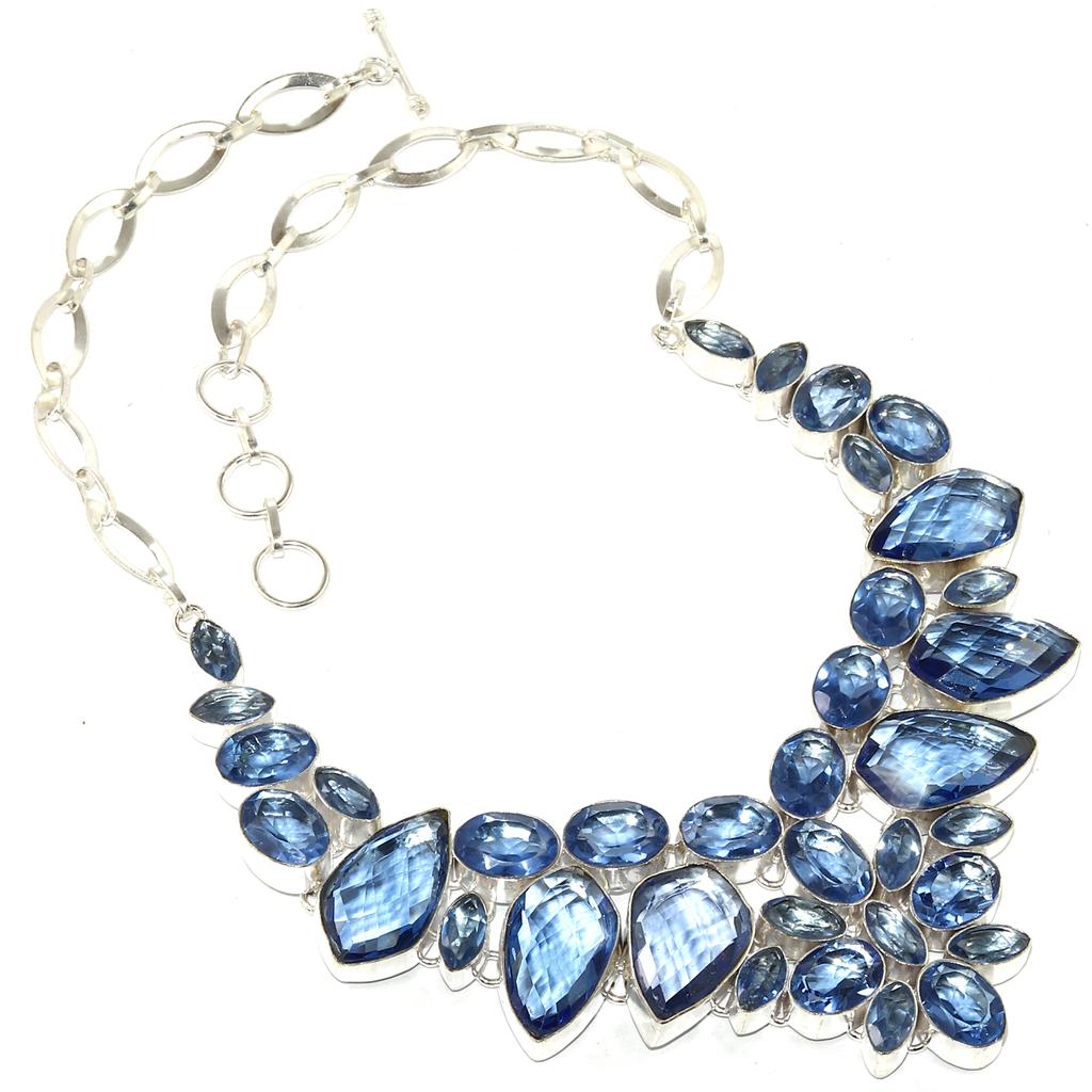 Ожерелье с драгоценным камнем из кварца танзанита, друзья, 16-18 дюймов