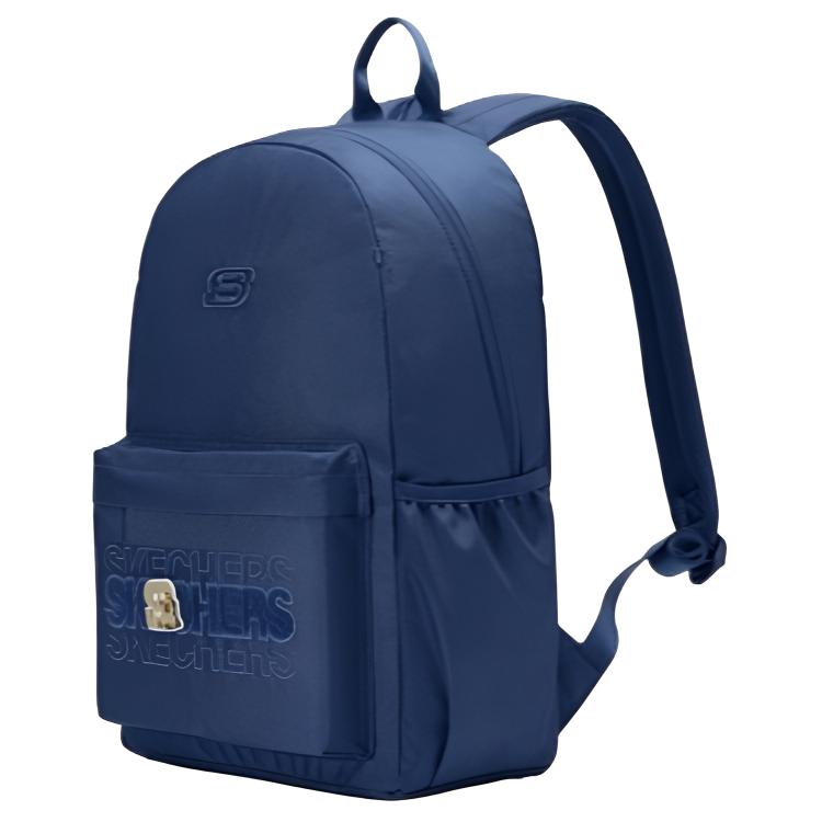 Skechers 22L Letter Print Backpack Fabric Kids Backpacks Moon-Gray L325K107