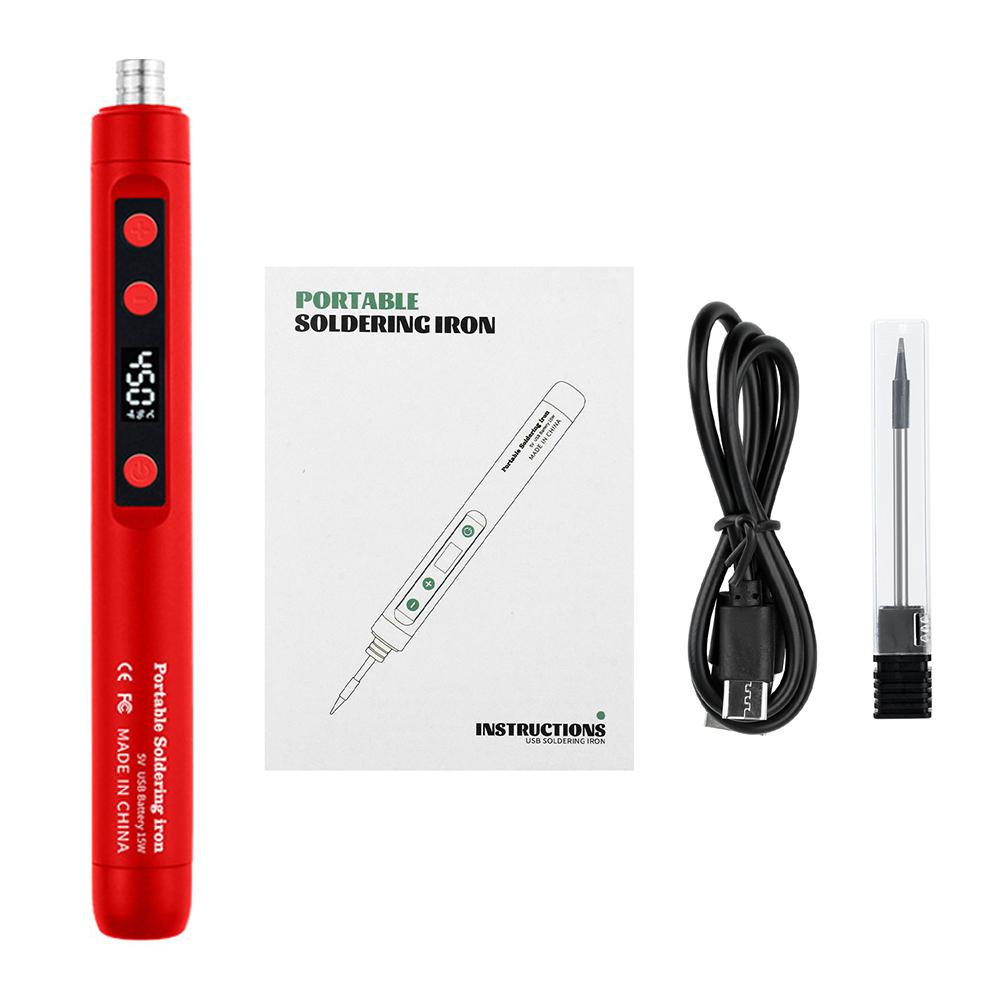USB Type-C Digital Electric Soldering Iron Kit Intelligent Temperature Adjustable Wireless Welding Pen Solder Irons Repair Tool