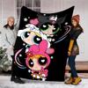 1pc Powerpuff6 Theme Blanket - Digital Print, Polyester, Cozy for All Seasons, Perfect for Outdoor, and Travel