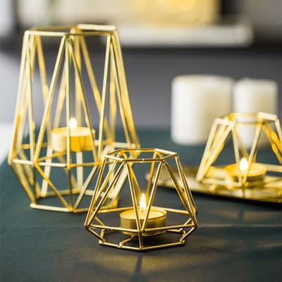 3D подсвечник геометрический винтажный железный провод роскошный романтический инструмент для декора домашнего стола