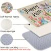 VIKAMA Easter Welcome Doormat Rabbit and Egg Design Indoor/Outdoor Non-Slip Mat Living Room & Bedroom Entrance Rug Home Decor