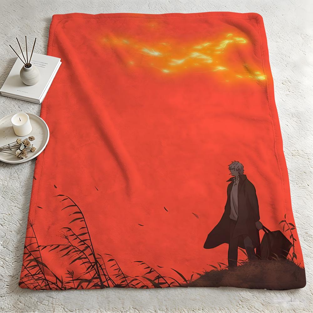 anime M-Mushishi-i Throw Warm Soft Flannel Blanket, Multi-use for Sofa Bed Camping Travel Nap