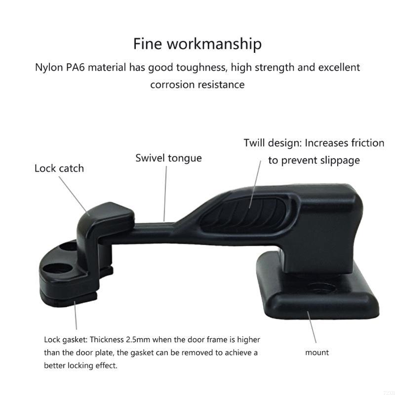 Car Door Retainer T Door Stop Retaining Catch Latches for Car Caravans Campers Motorhome Boat Door Retainer Holder 72XB