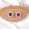 Amethyst Gemstone Earrings 925 Stamped Silver Handmade Jewelry Thanksgiving Gift EE-159-4