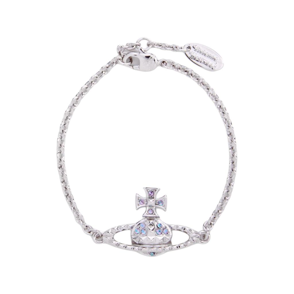 Vivienne Westwood Seasonal Limited Diamond Blue/Silver Chain Bracelets Women's 6102003202W388