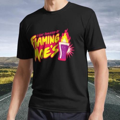 New Shirt Flaming Moes Active T-Shirt Funny Size S - 5XL