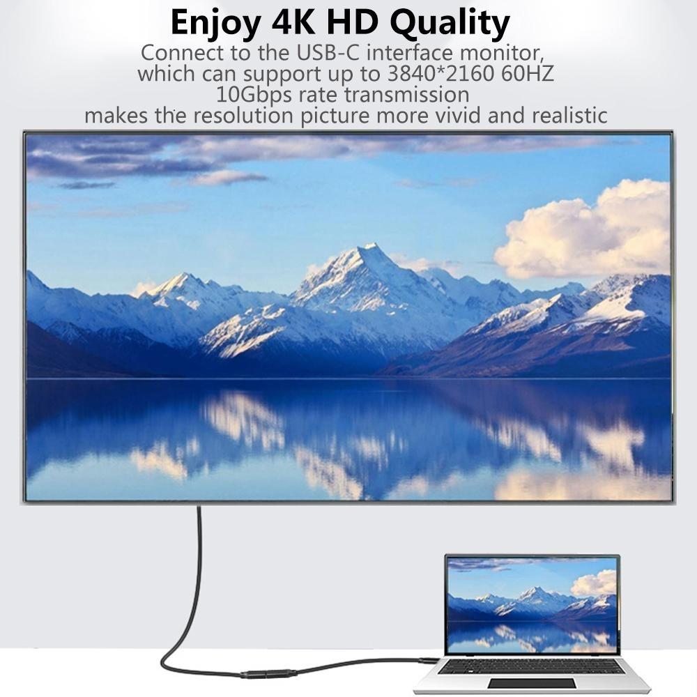 Удлинительный кабель USB C «папа-мама» Type C USB3.2 Gen2 10 Гбит/с 100 Вт, удлинительный кабель для быстрой зарядки для MacBook Pro, Samsung, Xiaomi