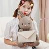 Новые Креативные Плюшевые Игрушки Зайчики в Конверте, Мягкая Кукла Зайчик, Прекрасный Подарок, чтобы Положить Открытку Внутрь, Забавные Игрушки для Друзей, Семьи