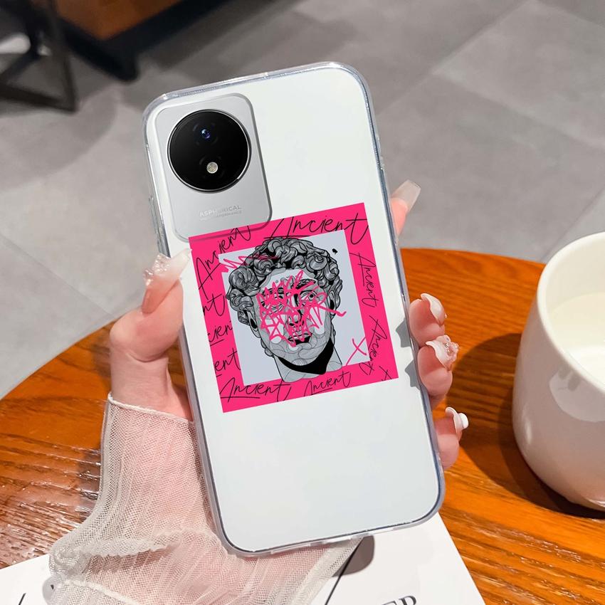 Для Vivo Y02 Y02A Y02S Y10 Y11 Y12 Y12a Y13 Y15 Y15a Y16 Y17 Y19 Прозрачный ТПУ чехол с рисунком океанического кита, противоударная задняя крышка для Vivo, силиконовый чехол для телефона