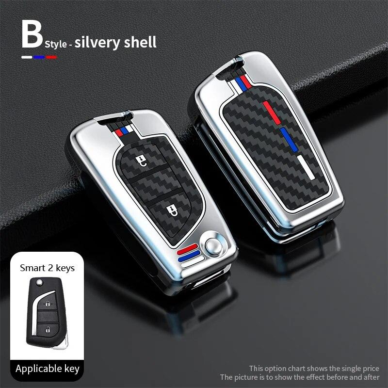 Чехол для дистанционного ключа автомобиля из цинкового сплава, полный держатель для Toyota Auris Corolla Reiz Avensis Verso Yaris Aygo Rav4 Scion TC IM 2015