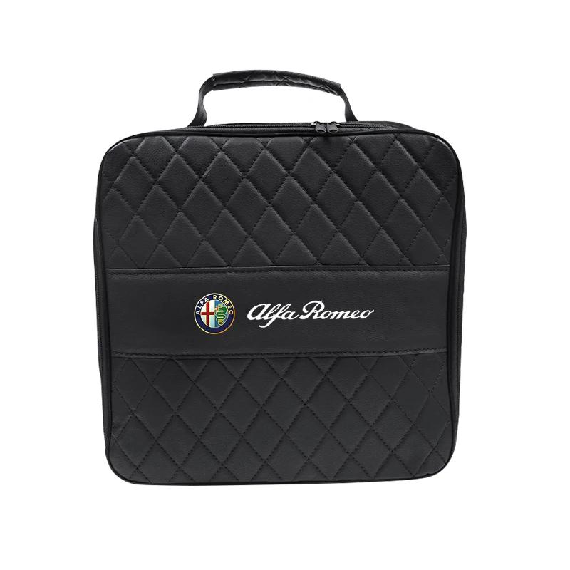 Hub Caps Car Charging Cable Storage Bag Trunk Organizer For Alfa Romeo 147 MiTo Giulia 156 159 Stelvio 4C Giulietta Brera Disco XGHIJ1